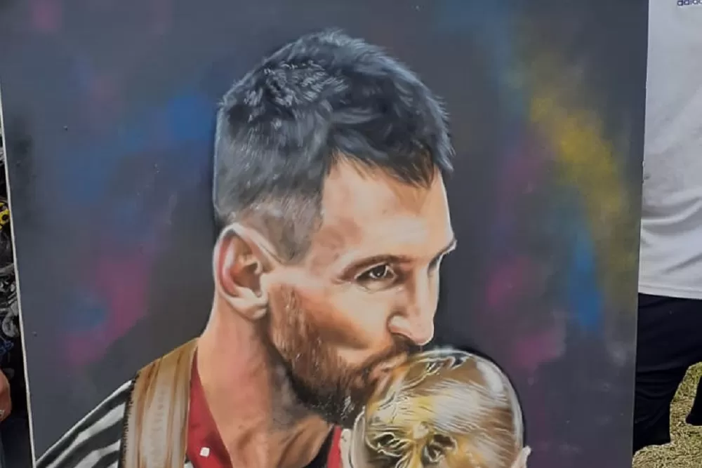 Una obra de arte santiagueña que tiene como objetivo llegar a Messi