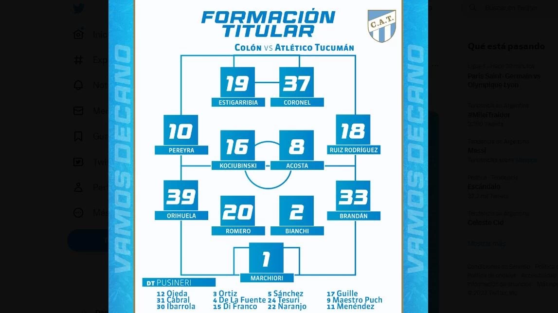 Los titulares de Atlético