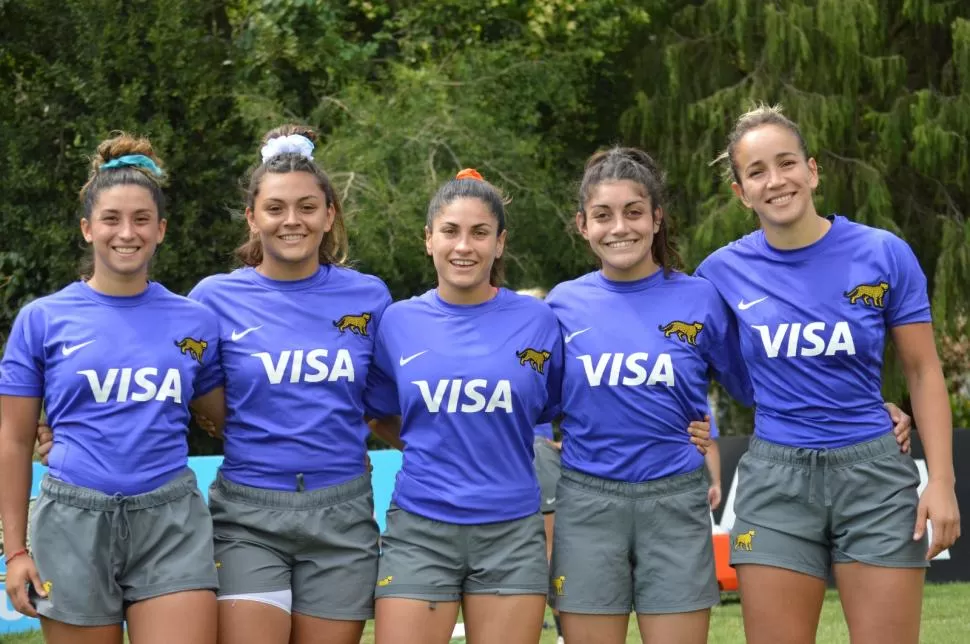 PROTAGONISTAS. Agüero, Medina, Aguilar, Delgado y Andrea Moreno.   