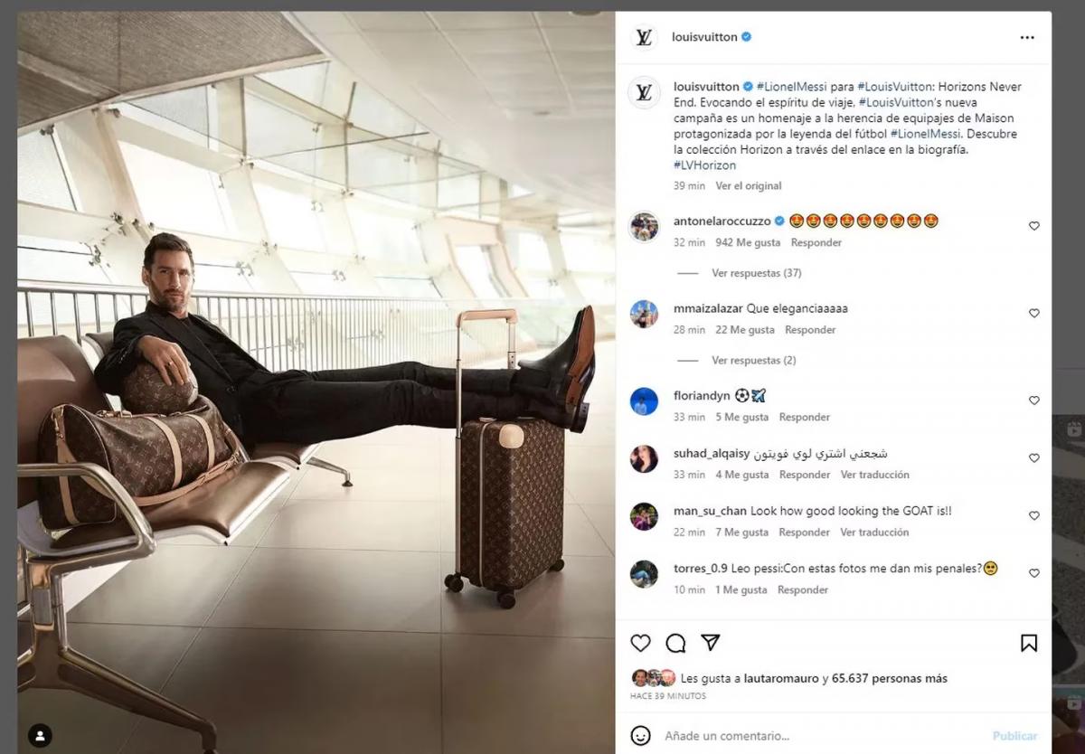 Lionel Messi sorprendió posando para Louis Vuitton y revolucionó las redes