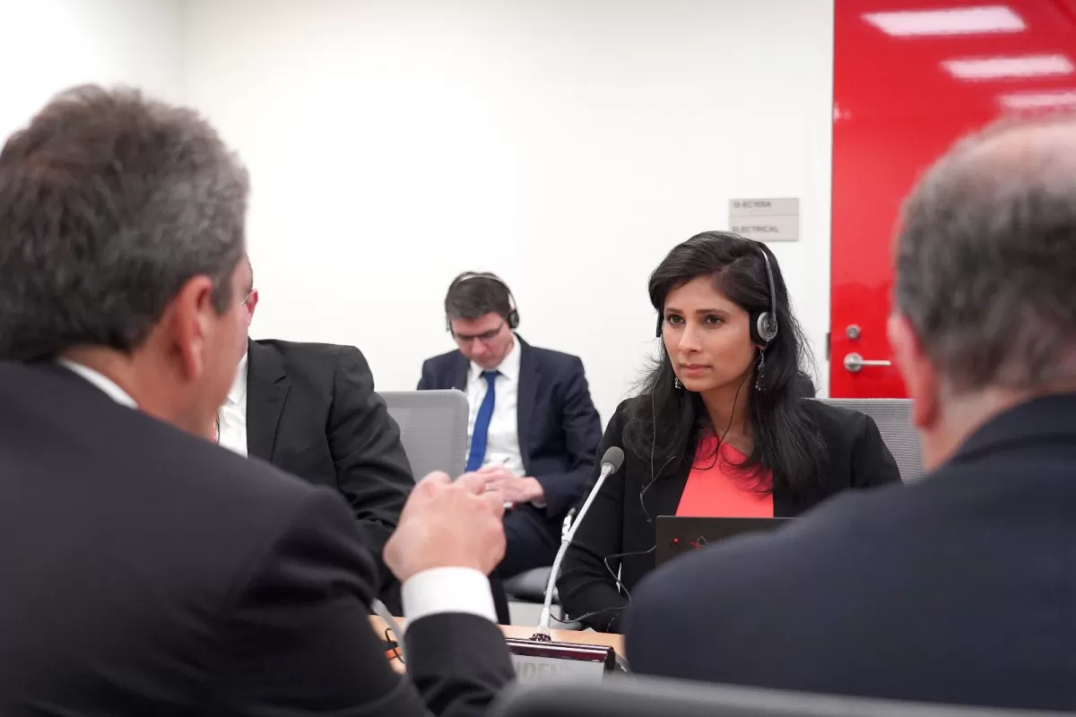 Sergio Massa y Gita Gopinath. Twitter