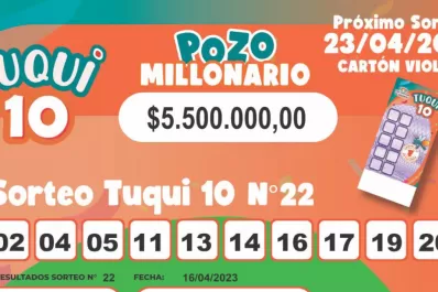 Tuqui 10: un ganador se llevó el pozo millonario acumulado