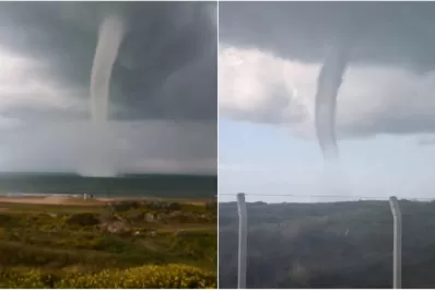 Video: una impactante tromba marina asustó a cientos de personas en Necochea