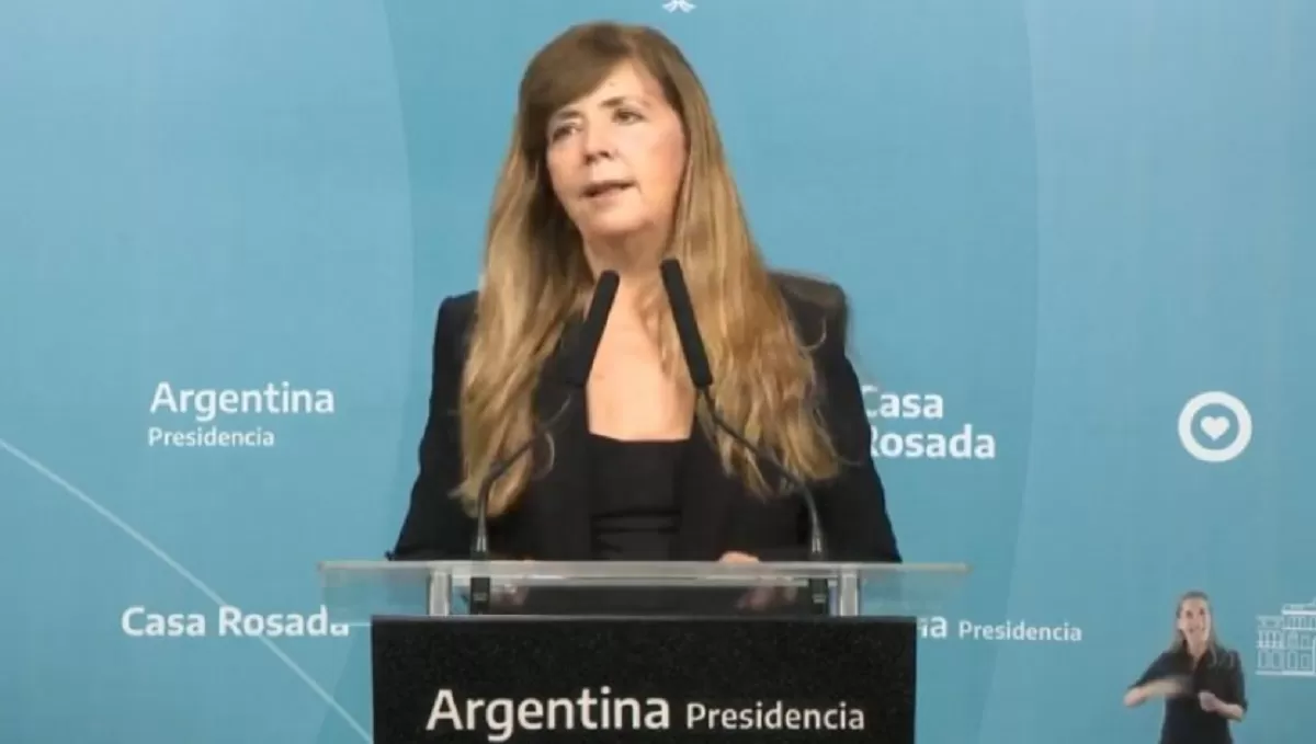 Gabriela Cerruti, portavoz del Gobierno. Presidencia de la Nación