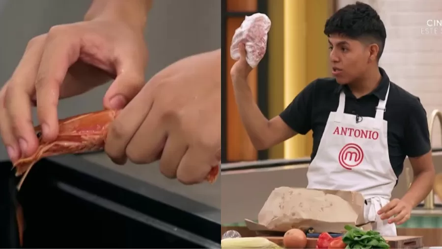 Antonio tuvo que cocinar langostinos y su cara de descontento se llevó todas las miradas.