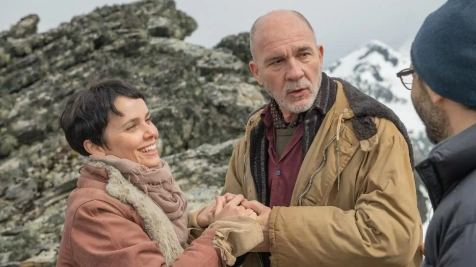 CON DARÍO GRANDINETTI. “La residencia” fue filmada en Tierra del Fuego. 