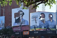 Juntos por el Cambio denunció que fueron vandalizadas gigantografías de la fórmula Sánchez-Alfaro