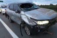 Video: con un tractor remolcaron la destrozada camioneta de El Pulga Rodríguez