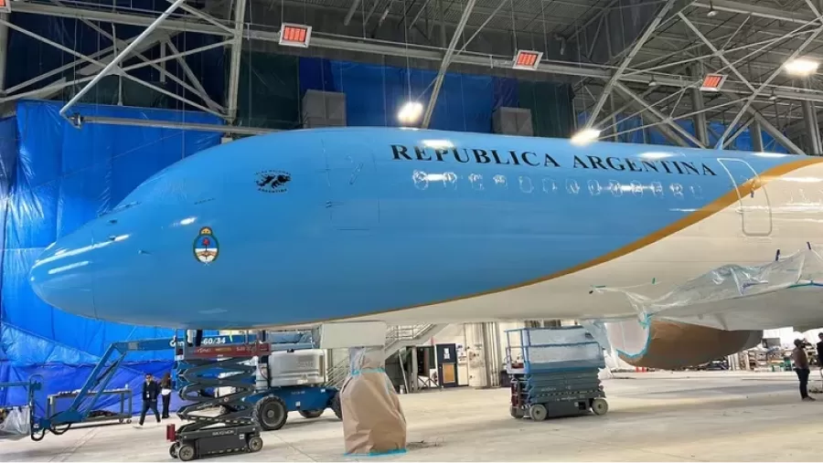 El nuevo avión presidencial.