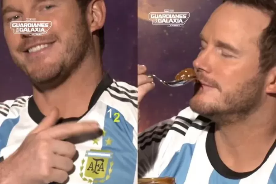 Chris Pratt confesó ser fan de Lionel Messi.