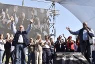 En campaña: Jaldo y Manzur participaron en un acto de Camioneros