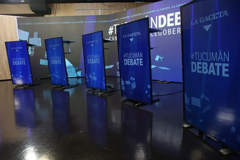 EL ESCENARIO. En el estudio de LA GACETA se encontrarán a partir de las 20.30, en el último debate previo a las elecciones. 