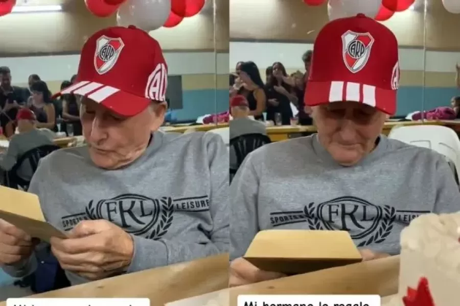 La emocionante reacción de un abuelo cuando supo que conocerá el Monumental de River.