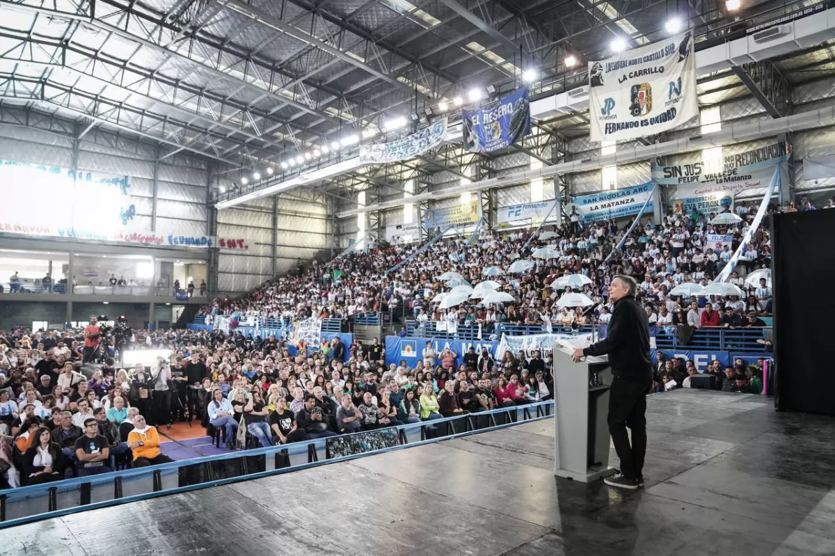 MÁXIMO KIRCHNER. Dio un discurso en el cierre del Congreso del PJ.