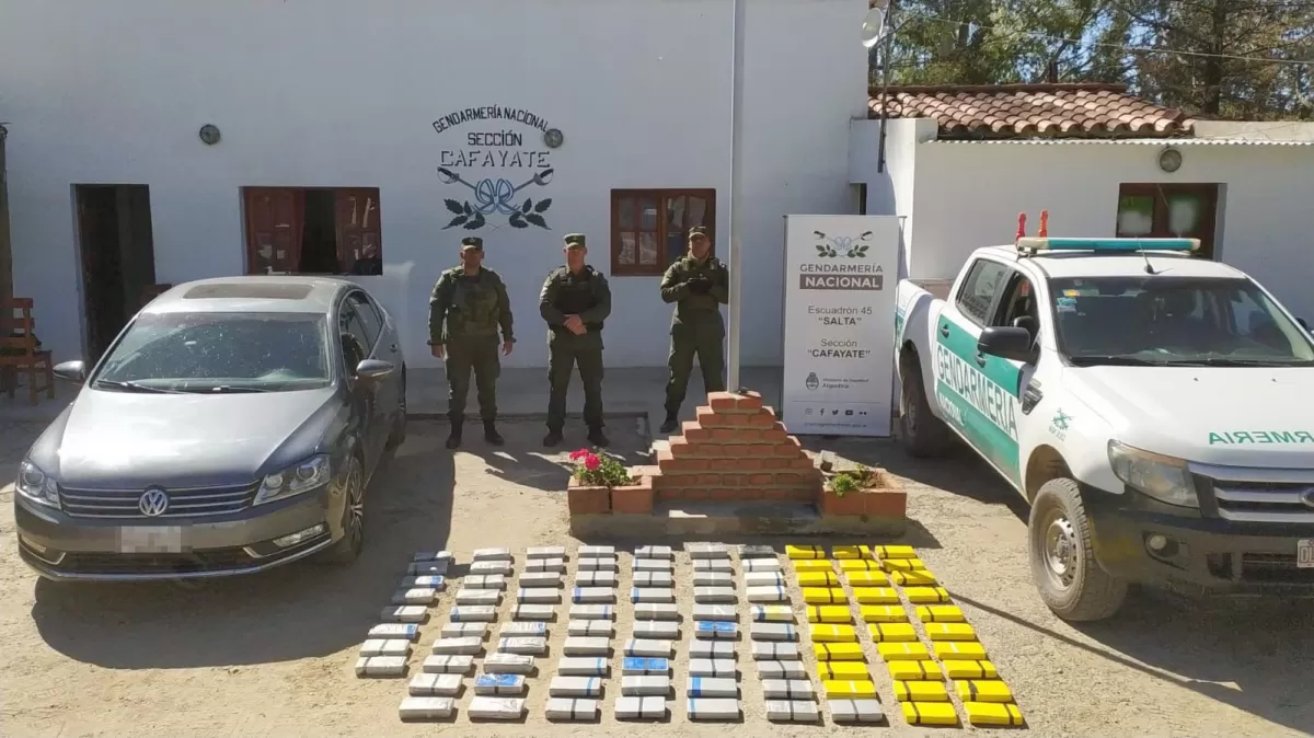 DROGA SECUESTRADA en un operativo en Cafayate. 