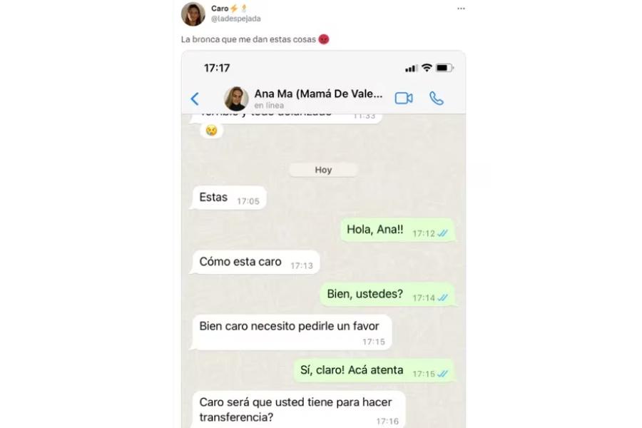 La estafa fallida por WhatsApp que se volvió viral.