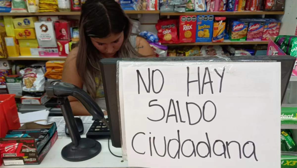 SIN SALDO. Muchos kioscos se quedaron sin la posibilidad de continuar recargando Tarjetas Ciudadana.