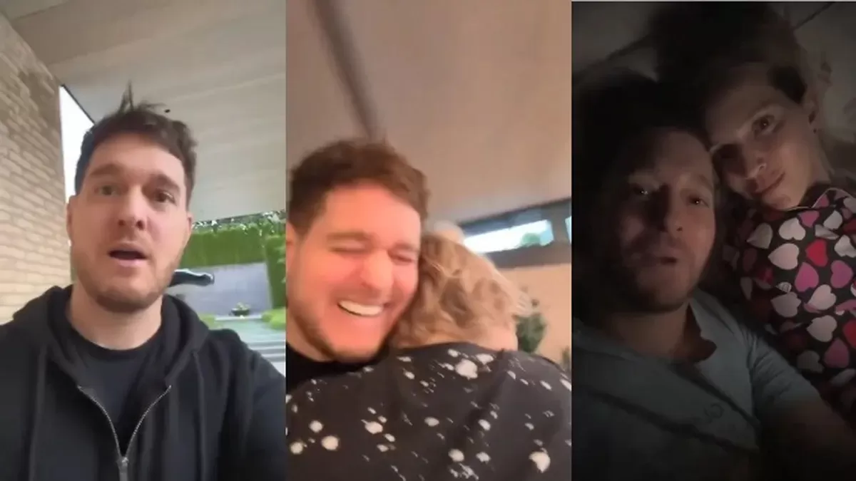 El emotivo reencuentro de Michael Bublé con Luisana Lopilato y sus hijos después de un mes