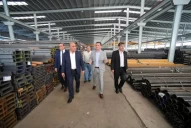Manzur y Acevedo recorrieron una empresa de materiales metalúrgicos
