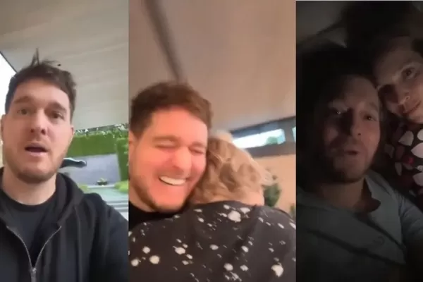 El emotivo reencuentro de Michael Bublé con Luisana Lopilato y sus hijos después de un mes