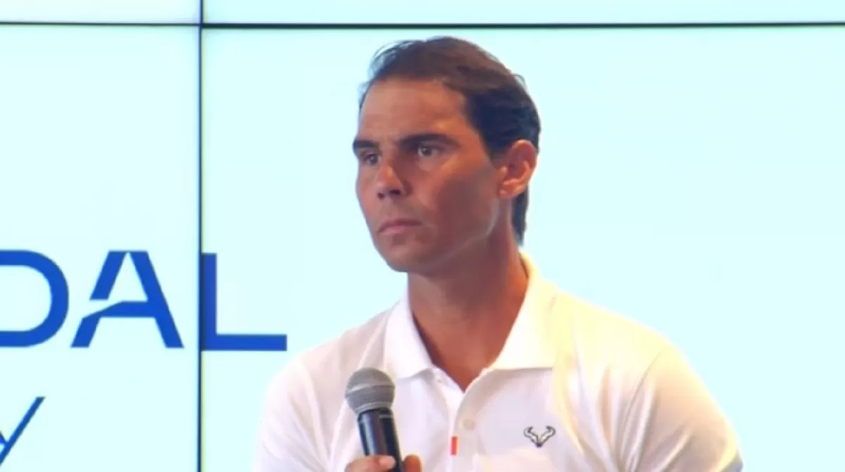 EN CONFERENCIA DE PRENSA. Nadal dijo que se retiraría el año que viene. 