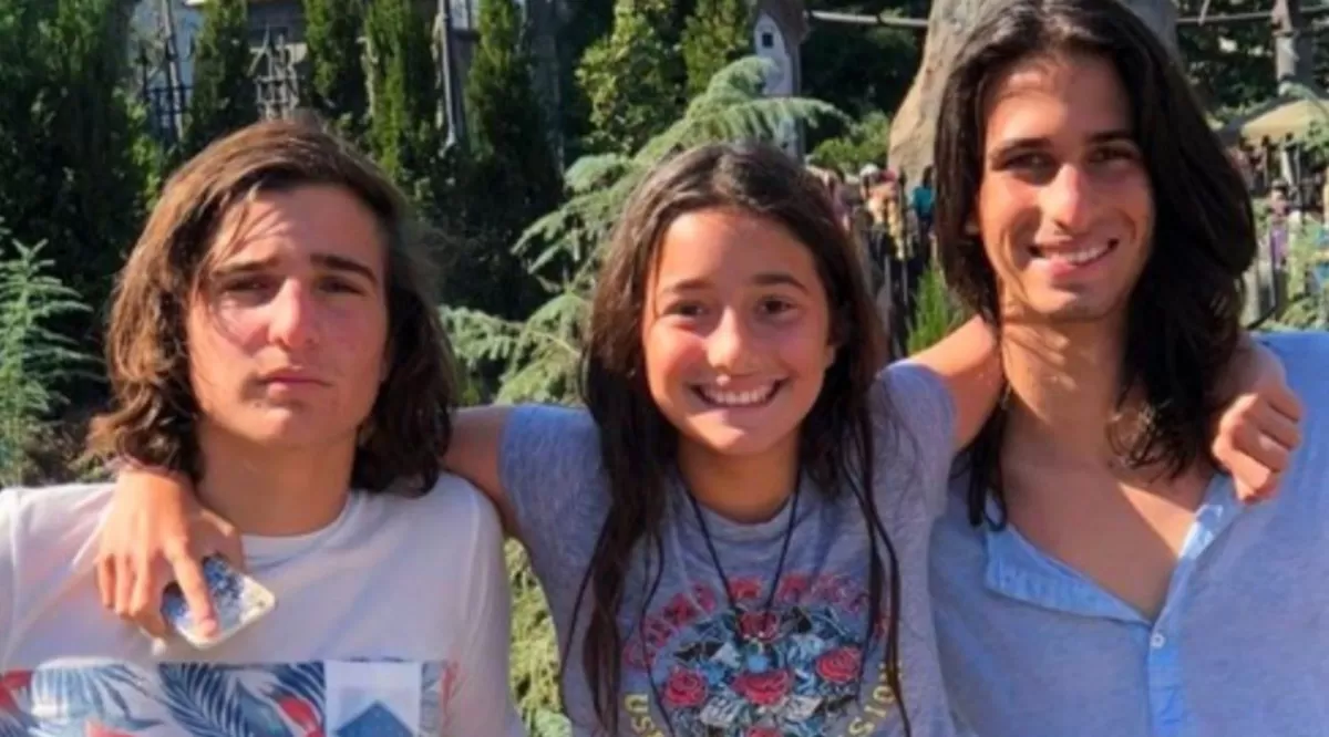 Valentín, Azul y Franco, los hijos de Romina Yan