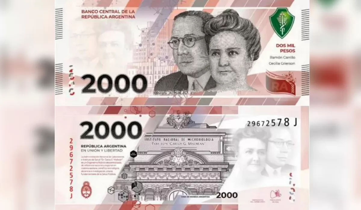 Así es el nuevo billete de $2.000 