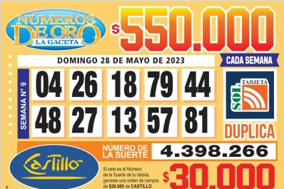 Los Números de Oro de LA GACETA del 28 de mayo de 2023