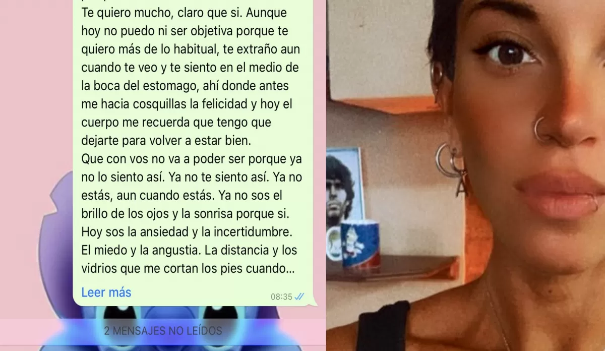 Tuit viral: quiso dejar a su novio con un mensaje eterno de WhatsApp y él pensó que era una poesía