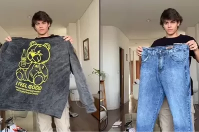 Un tiktoker uruguayo mostró la ropa que se pudo comprar en Buenos Aires con $3.000 uruguayos y un comentario enojó a los argentinos