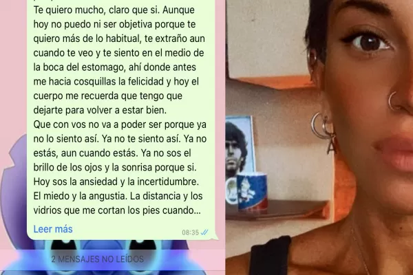 Tuit viral: quiso dejar a su novio con un mensaje eterno de WhatsApp y él pensó que era una poesía