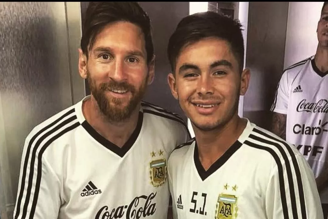 JUNTO A MESSI. Galván fue citado como sparring junto a la selección de Argentina durante la Copa del Mundo de 2018