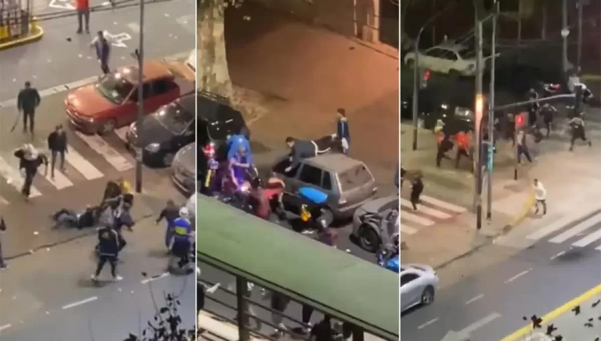 VIOLENCIA. Los hinchas de insultaron durante el partido y desataron su furia cerca de la medianoche. 