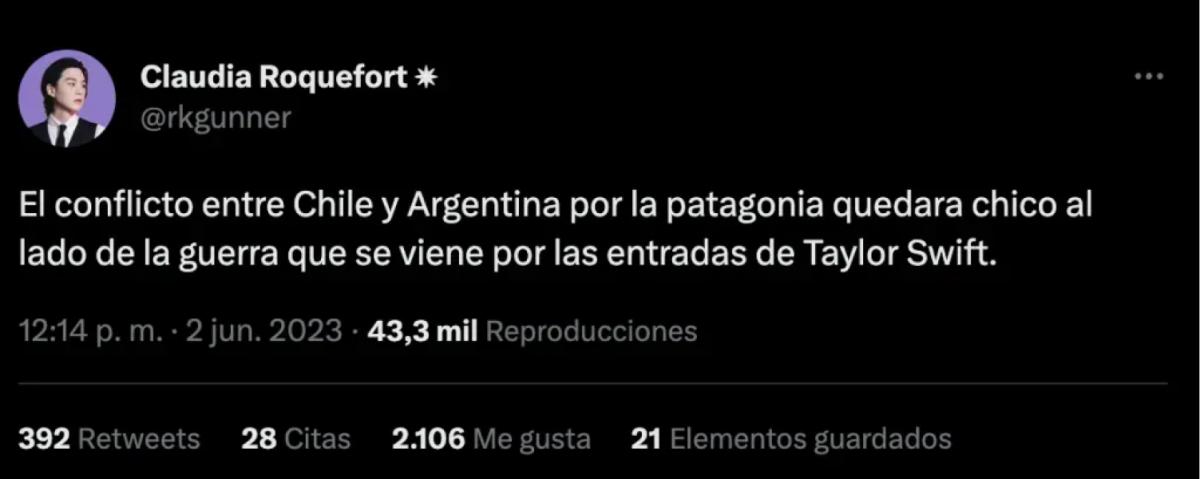 Por la llegada de Taylor Swift, crece la rivalidad entre argentinos y chilenos: “Les llevamos dólares para que sobrevivan”