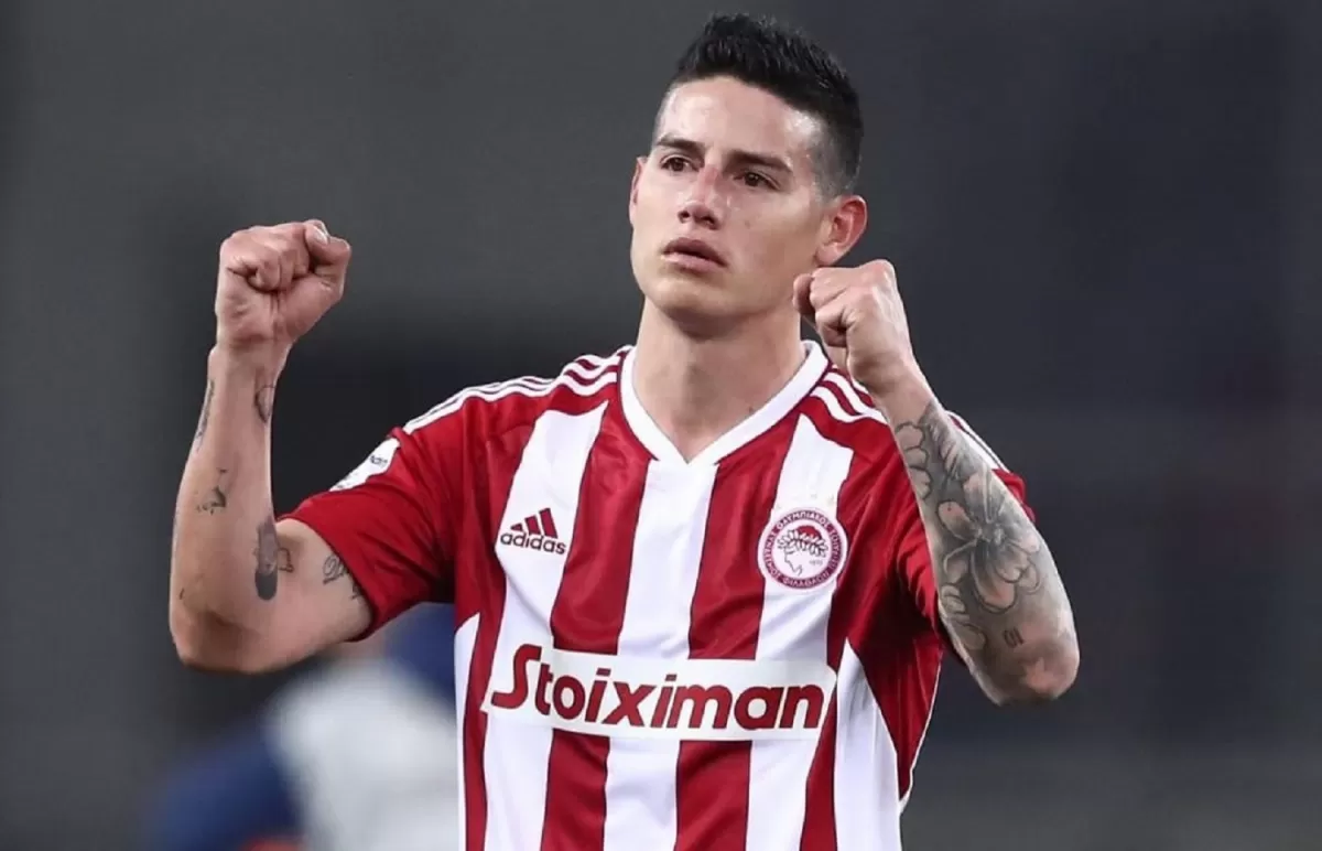 EN GRECIA. James Rodríguez, con la camiseta del Olympiacos.