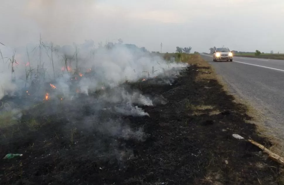 RELEVAMIENTO. Durante los períodos secos, los patrones de incendios son parecidos en zonas cañeras, como Tucumán, o sin caña, como Córdoba.  