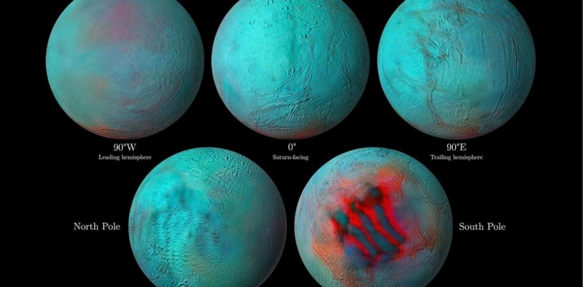Imágenes de la NASA de Encélado, una de las lunas de Saturno. (Foto: NASA)
