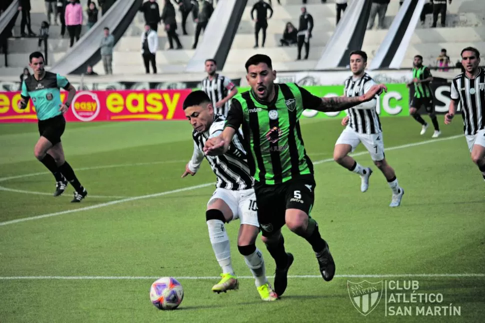 SUEÑA. Gimnasia (Mendoza) le ganó al “santo” sanjuanino y lo alcanzó en la tabla. Club Atlético San Martín