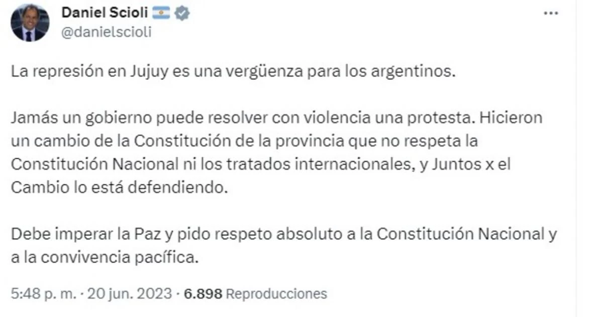 Una vergüenza para los argentinos, dijo Scioli