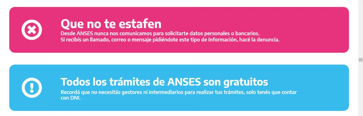 Anses advierte en su página web a sus usuarios por posibles estafas