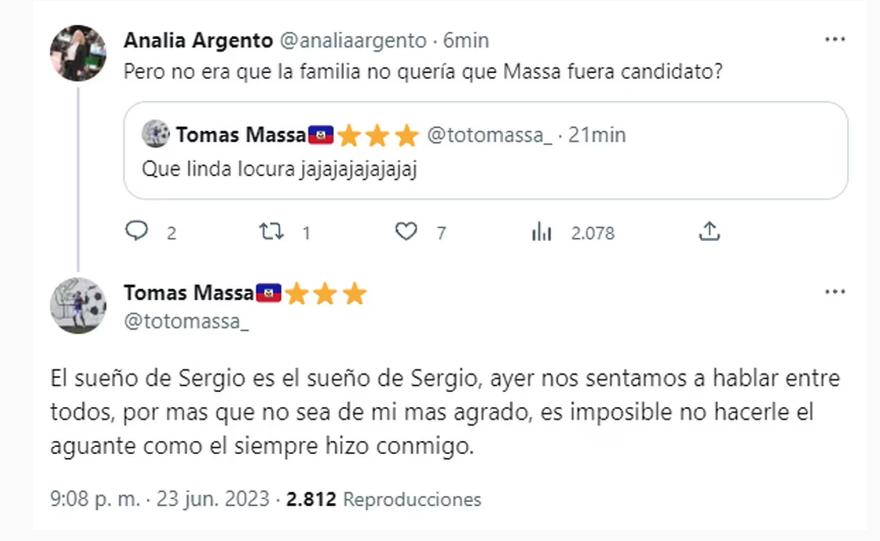 Malena Galmarini sorprendió con una foto de Massa tras confirmar su candidatura