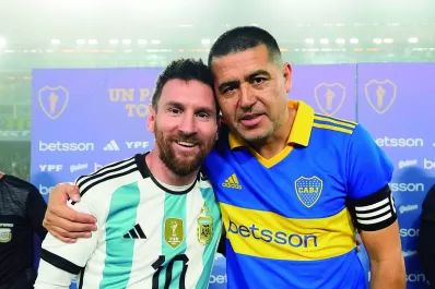 Despedida en La Bombonera: Román-Messi, de una leyenda a otra