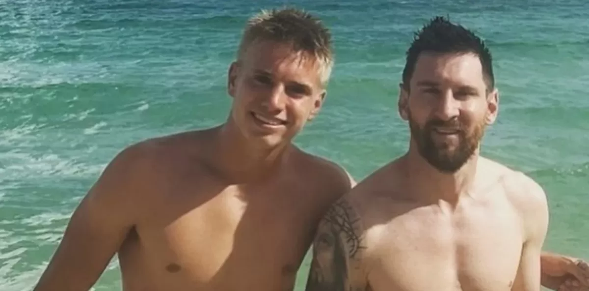 La primera foto de Lionel Messi en las Bahamas se la sacaron junto al hijo de otra leyenda del fútbol