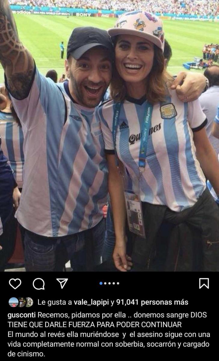 La publicación de Gustavo Conti en su cuenta de Instagram