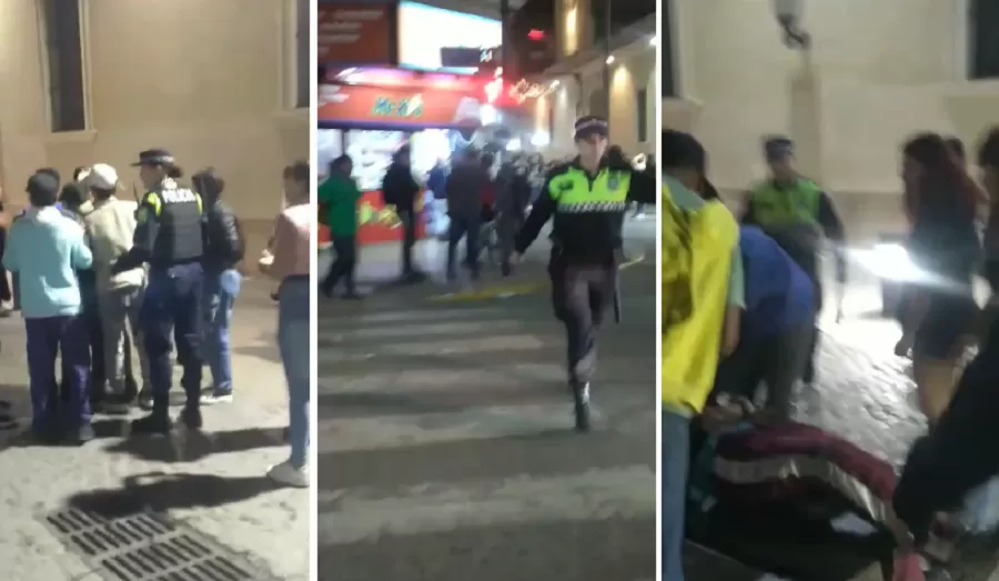 BATALLA CAMPAL EN pleno microcentro. 