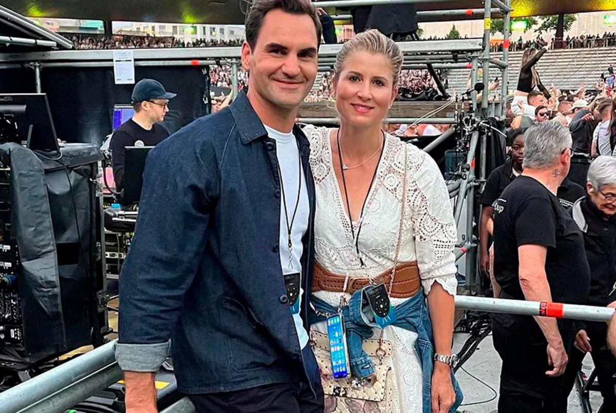 Roger Federer y su esposa en el recital de Coldplay