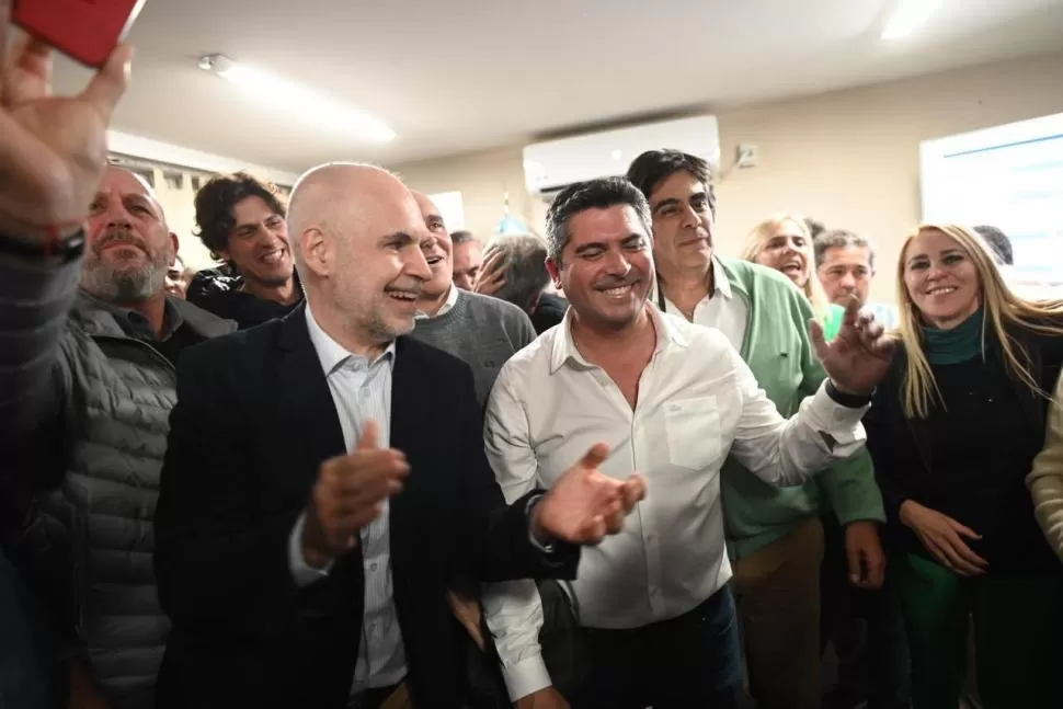 JUNTOS. Orrego, gobernador electo de San Juan, con Rodríguez Larreta. @horaciorlarreta