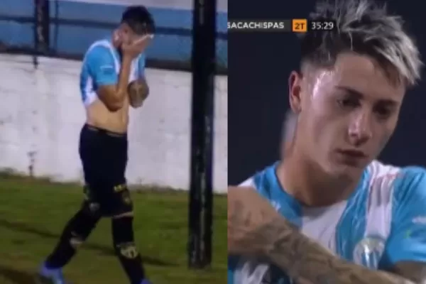 Video: un futbolista del ascenso fue expulsado por hacer pis en el campo de juego y generó una oleada de memes