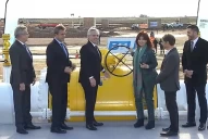 Cristina Kirchner, Alberto Fernández y Sergio Massa inauguraron el Gasoducto