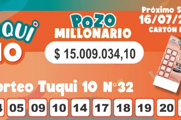 Tuqui 10: cómo fue el sorteo del domingo 9 de julio